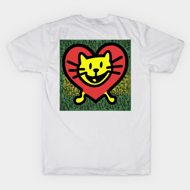 Funny Keith Haring, Happy Cat lover by Art ucef